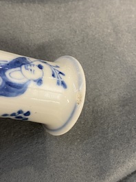 Ten mostly Chinese blue and white, famille rose and Imari-style vases, Kangxi and later